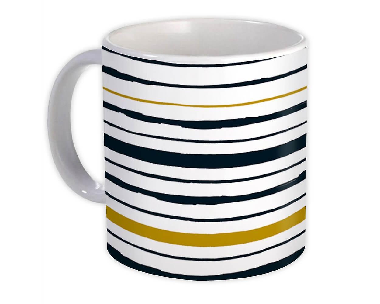 Gift Mug: Stripes Black