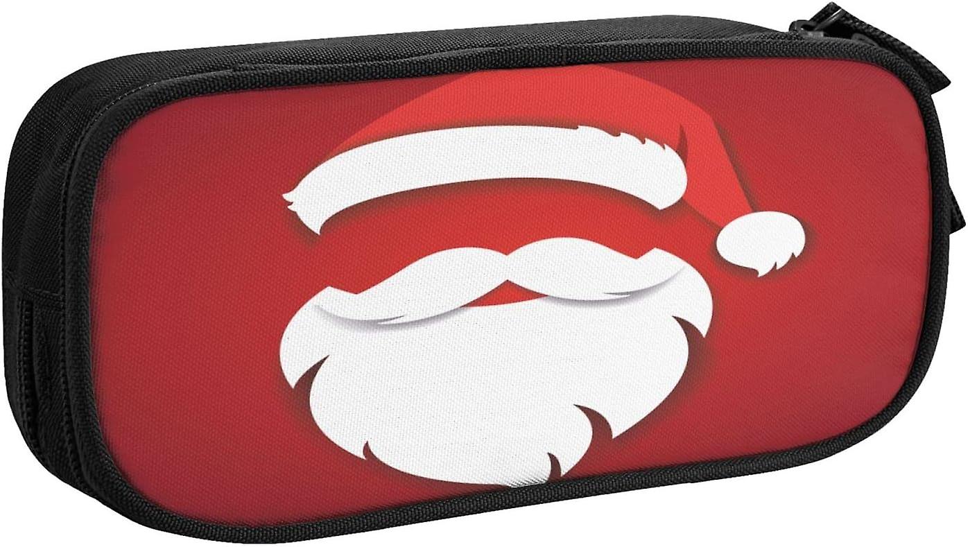 Jolie trousse à crayons pour filles garçons Joyeux Noël rouge Père Noël chapeau de Père Noël grande capacité sac à crayons10169