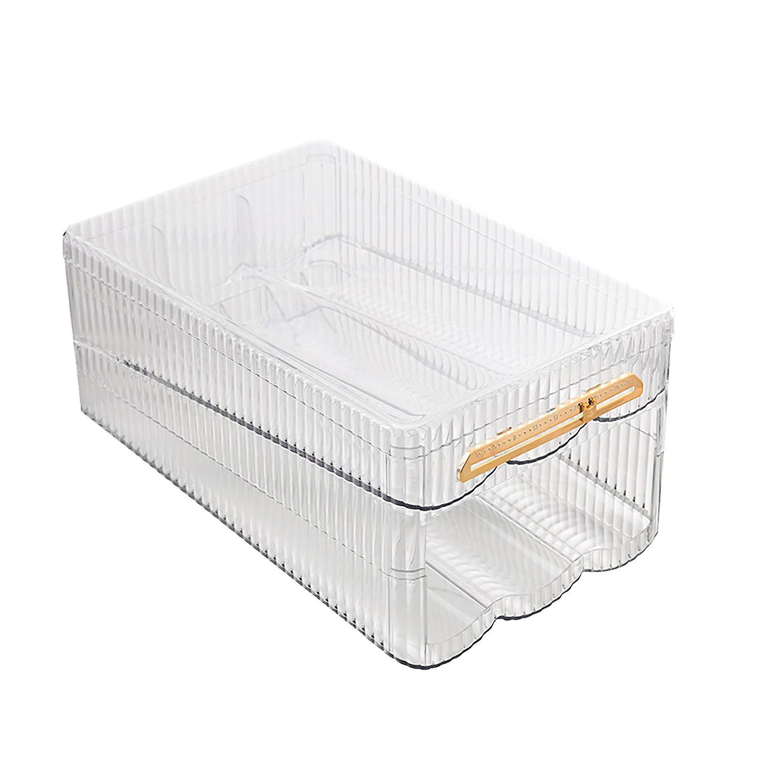 Eggs Organizer 2 Layer Egg Holder for Refrigerator for Fridge Pantry Counter gold