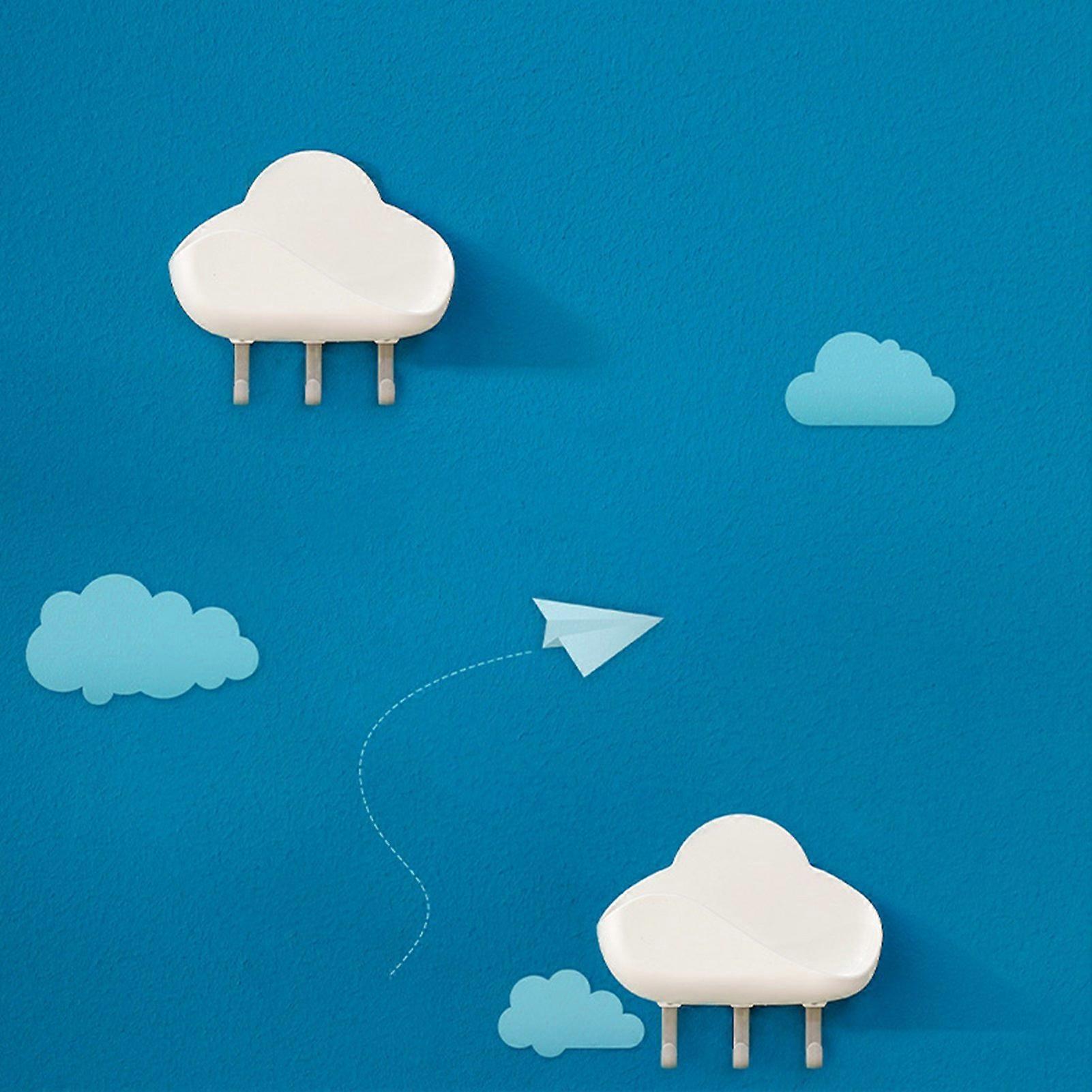 Soap Box Draining Case Wall Mount ABS Holder Rack with 3 Hooks