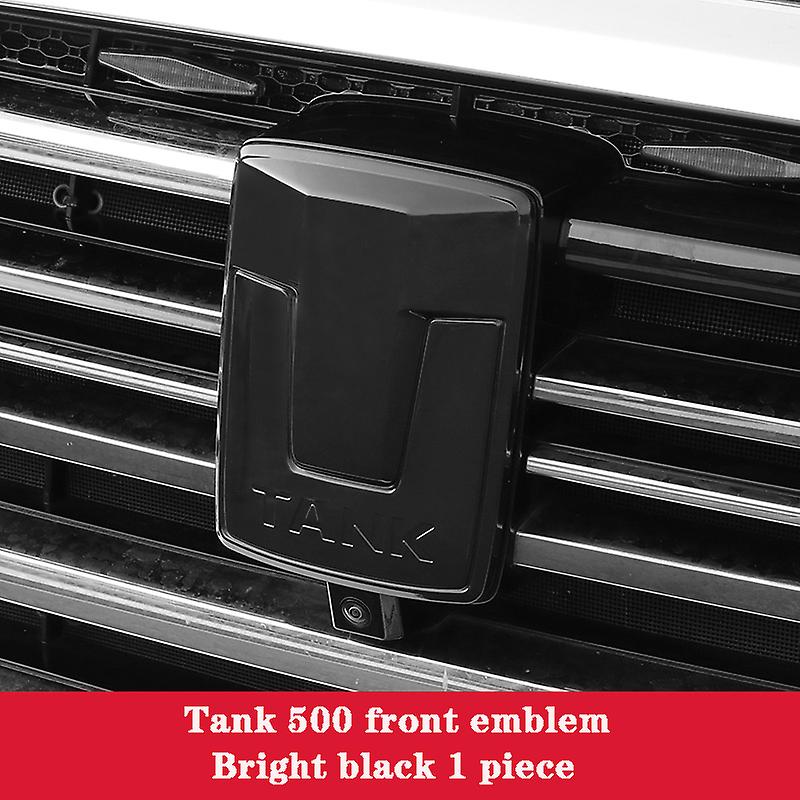 Çin Seddi için Gwm Wey Tank 500 Tank 500 3d Abs Sticker Araba Ön Amblem Rozeti Çıkartmaları Siyah Rozet Logo Amblem Kapağı Araba styling