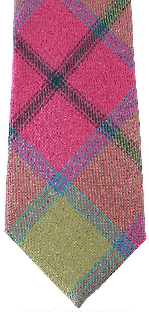Locharron of Scotland Reiver Connaught Irish Tartan Wool Tie - Pink/Green/Blue