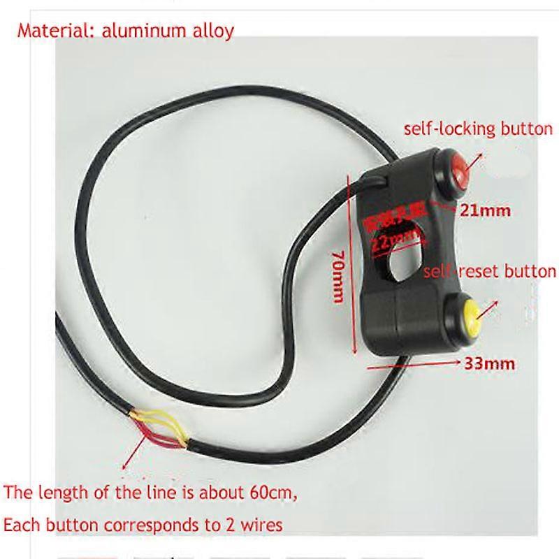 Motorcycle Accessories Electric Motorcycle Modified Multi-Function Switch Aluminum Alloy Plastic Horn Double Flash Headlight Swi