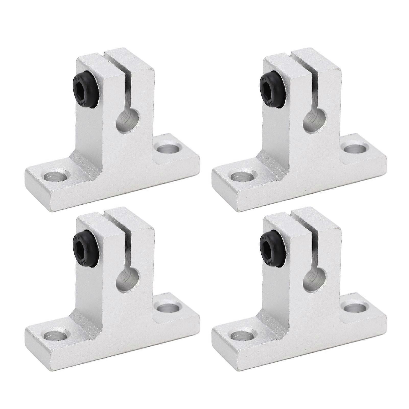 4 Pcs Linear Rail Clamping Support Aluminum Alloy Linear Motion Rail Clamping Rod Guide Support