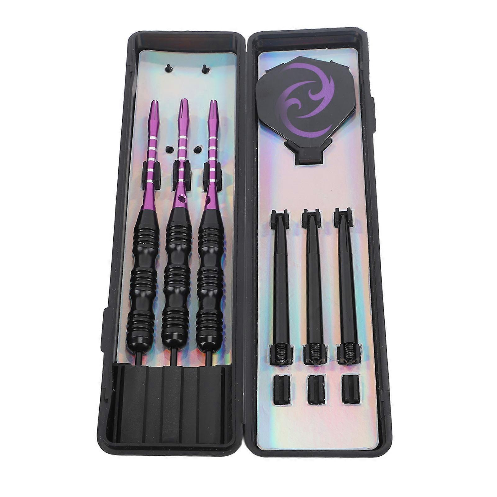 Dart Set Professional Iron Aluminum Knurled Groove Design With Storage Box Darts Metal Tip Set For Party Home
