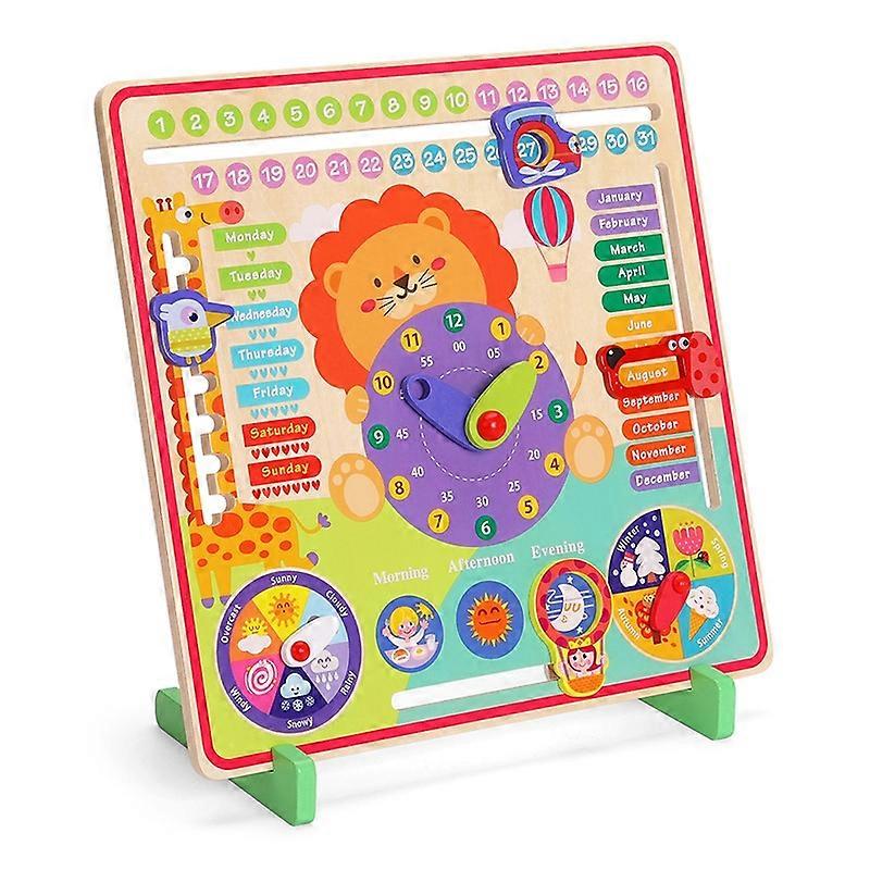 Calendar & Teaching Clock Educational Toys Lion