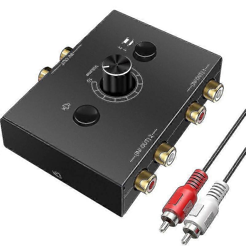 2024 R/l Stereo Audio Bi-directional Switcher 2 Input 1 Output, R/l Stereo Audio Switch Splitter 2x1/1x2