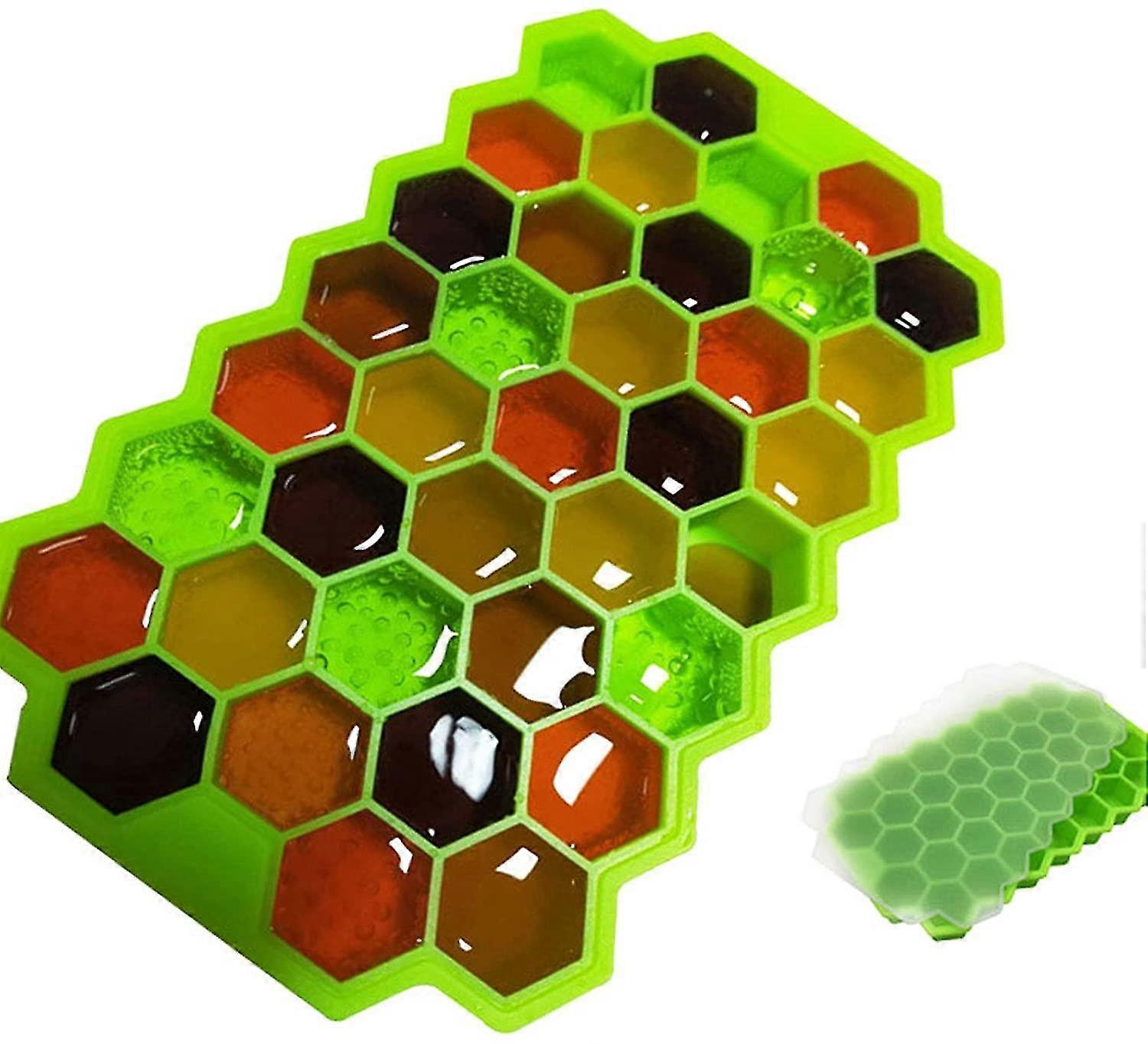 Ice Cube Tray, 2pack Silicone Ice Cube Trays, Reusable Ice Tray Molds With Lids