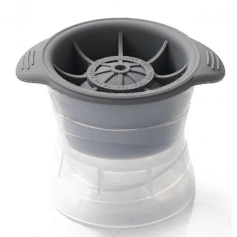 Hmwy-whiskey Silicone Round Ice Ball Mold Maker(grey)