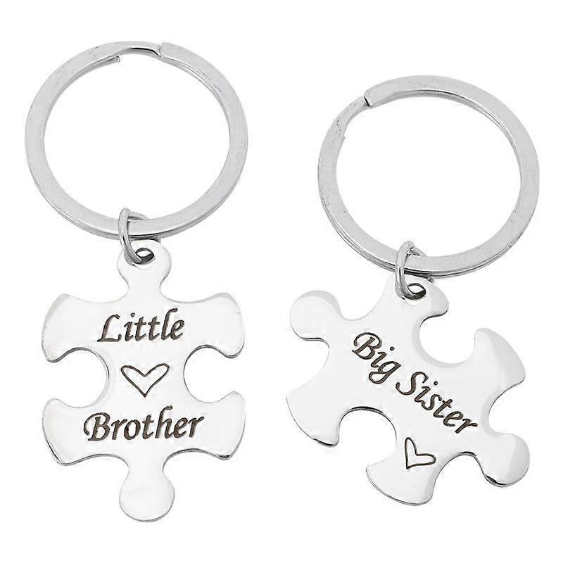 Gantungan Kunci Teka-teki Saudara Kunci Hari Keluarga Ayah Hadiah Mathers Rantai Tag Huruf Inspirasional Pesan Sepotong Cocok Persahabatan