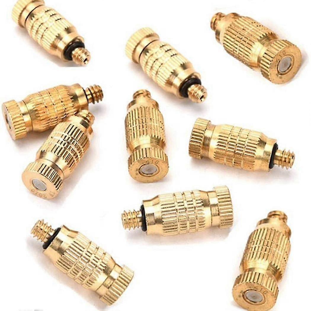 20pcs Misting Nozzles For Cooling System 0.012 Inch(0.3 Mm) & 10 Pcs Atomizing Nozzle For Landscapi