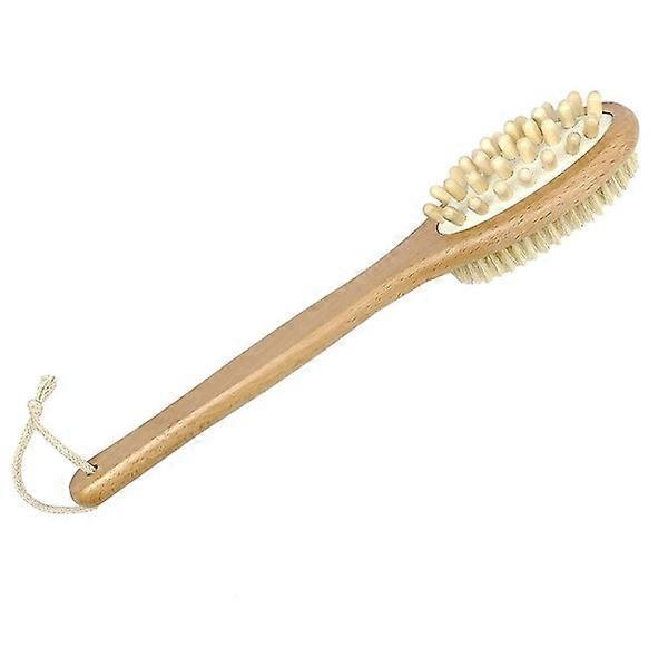 Dry Brushing Body Brush - Long Handled Exfoliating Brush