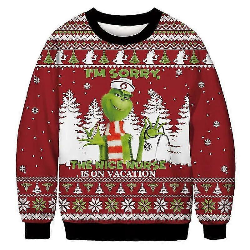 İsa Sürme Dinozor Çirkin Noel Kazak Jumper Üstleri 3d Noel