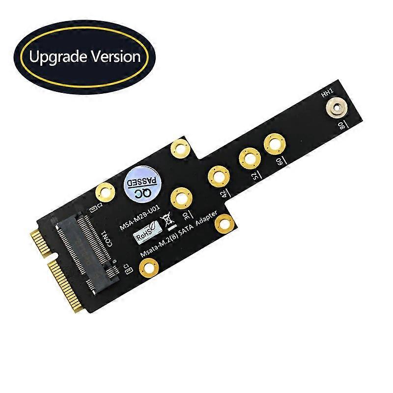 Black mSATA to Key B M.2 SATA SSD Adapter Convert Card Riser Board mSATA to M.2 SSD Converter Support 2230 2242 2260 2280 M2 SSD