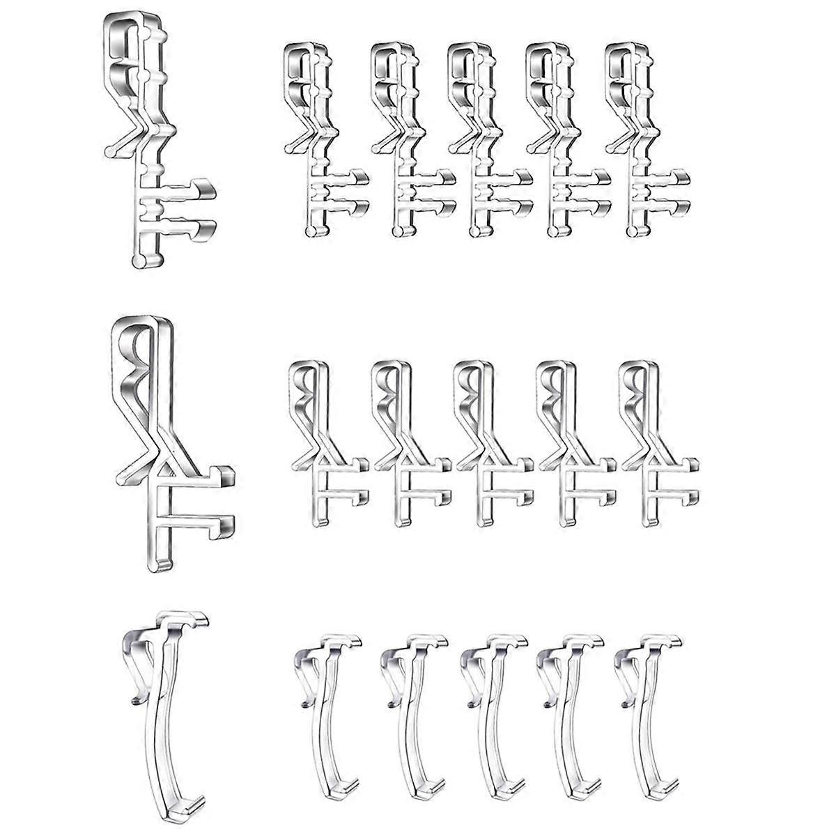 36 PCS Hidden Channel Valance Clips, 1-7/8inch Clear Plastic Blinds Clips for the Valance with A Gr