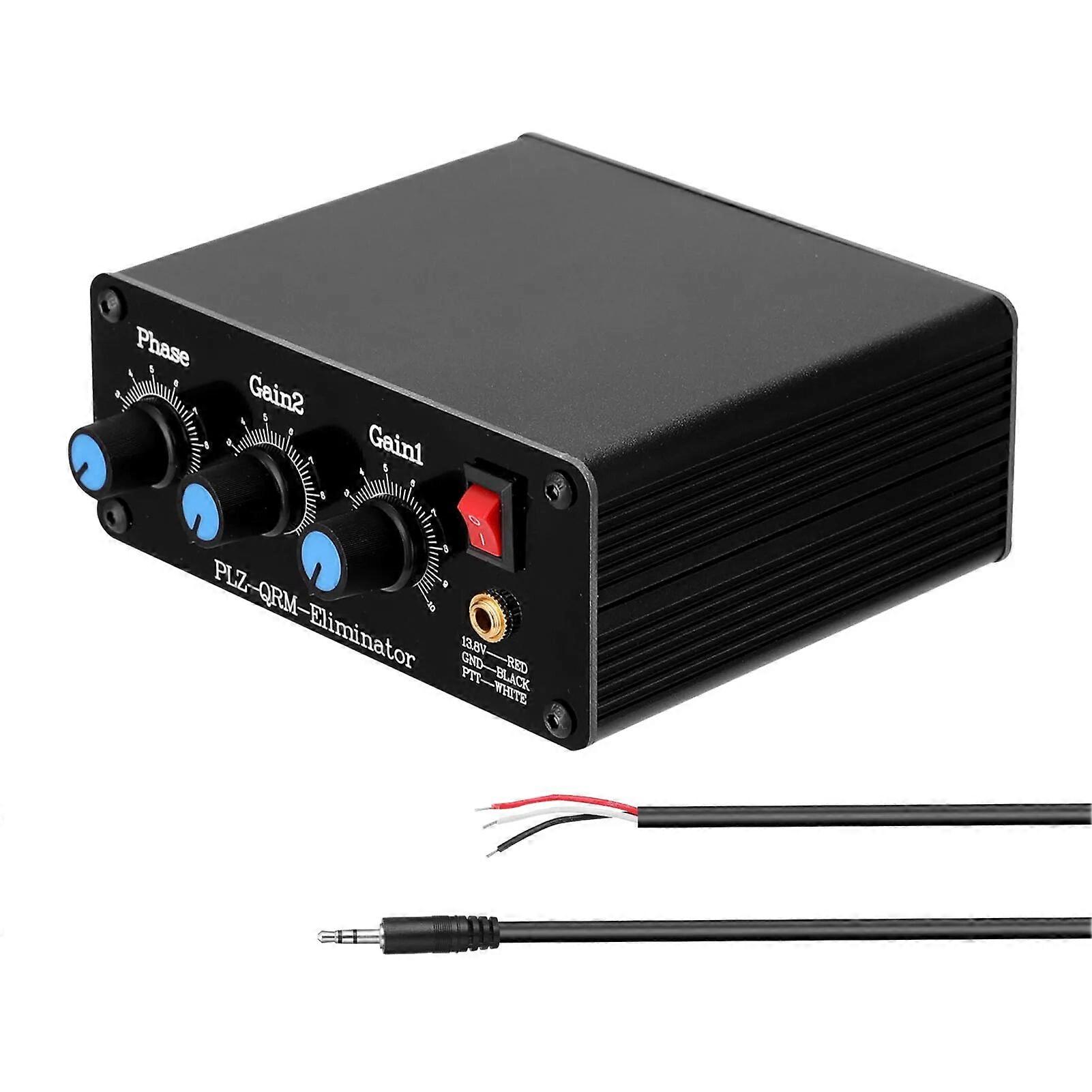 QRM Eliminator X-Phase 1-30MHz HF Bands Phase/ Two Gains Adjustable Built-in PTT Control QRM Canceller Aluminum Alloy Casing