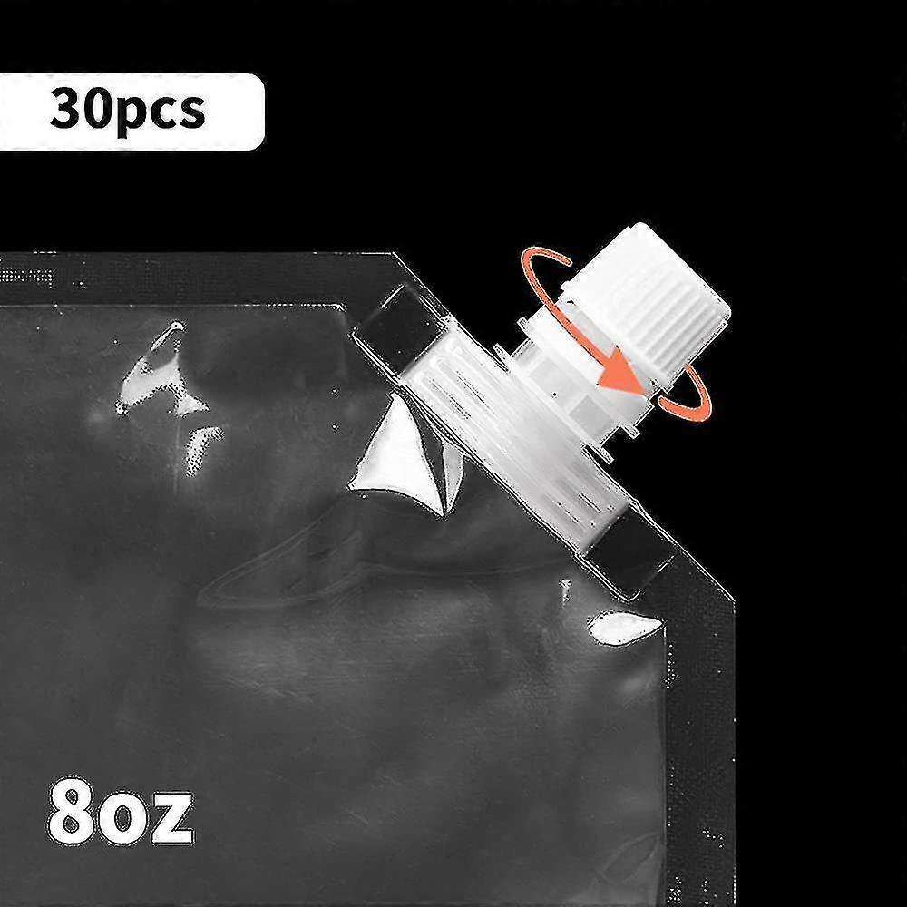 Flasks Liquor Cruise Pouch, Reusable Concealable Sneak Alcohol Travel Drinking Flask Kit Plastic Flasks Bags For Cruise Travel (30 X 8 Oz + 2 Funnel)