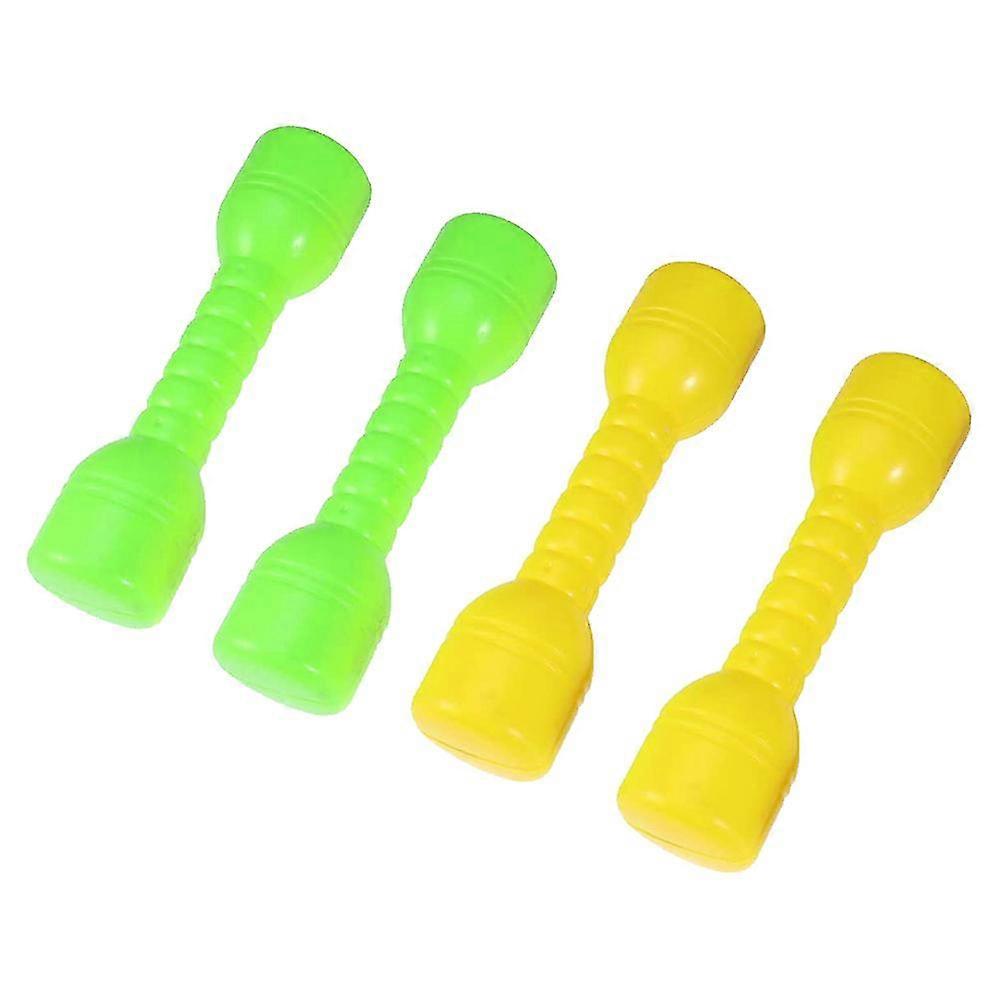 4 Pcs Kids Plastic Hand Dumbbells Home Gym Exercise Barbell