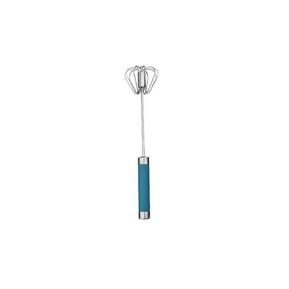 Stainless Steel Egg Beater for Baking with Press-Style Semi-Automatic Rotation