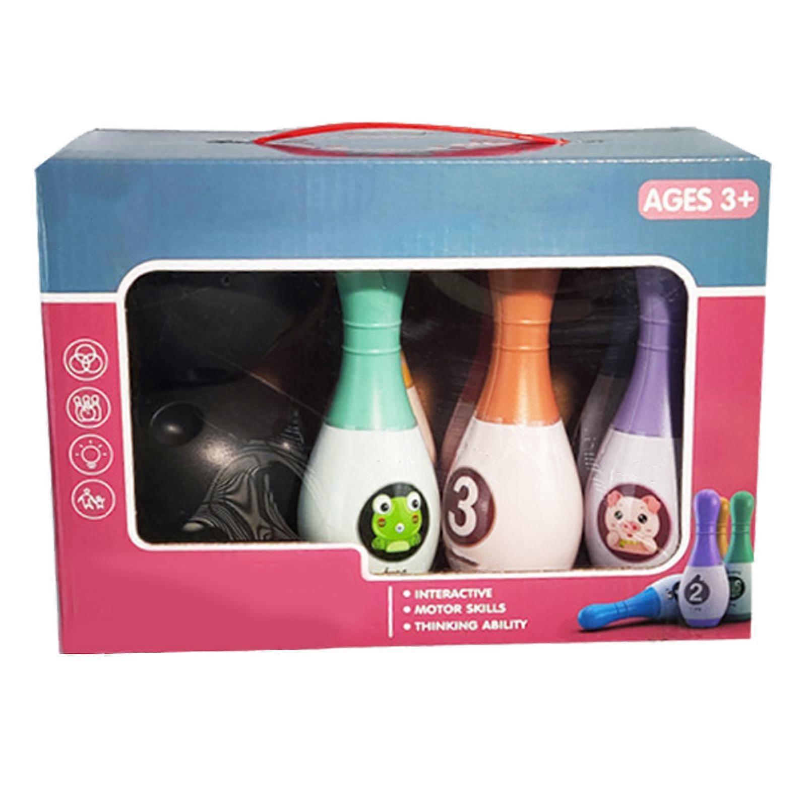Kids Bowling Set Improve Coordination Bowling Pins Ball Game Toys Enhance Motor Skills for Indoor Activity