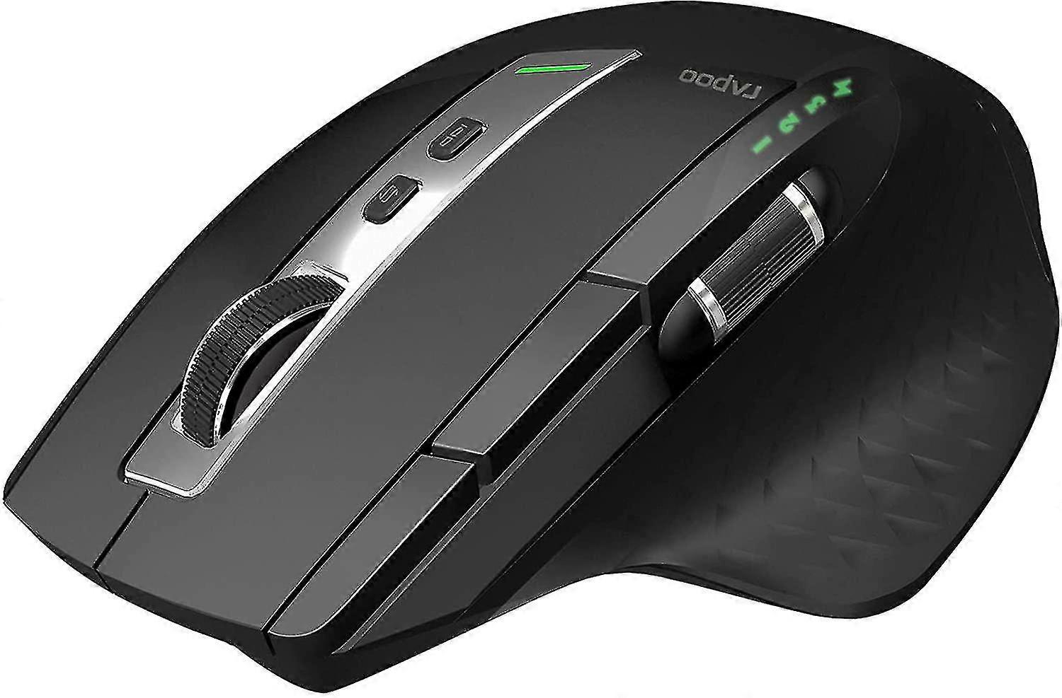 Rapoo Wireless Mouse - Multi-device Bluetooth Mouse For Laptop - Cordless Mouse Up To 3200 Dpi - Rechargeable Ergonomic Mouse With Side Wheel - High P