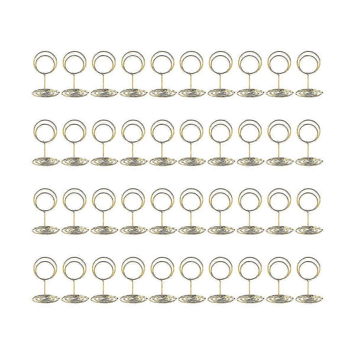 40 قطعة حاملي رقم الجدول ، حامل بطاقة المكان ، حاملي بطاقات الطاولة ، حامل الصور لاستقبال الزفاف