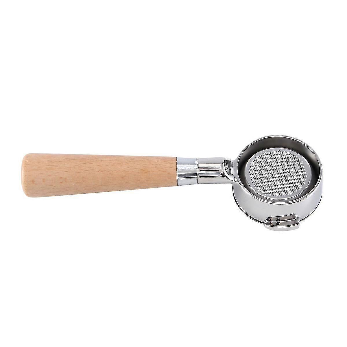 58mm Double Ear Coffee Machine Bottomless Portafilter Filter Holder E61 Wooden Handle Accessory Lig