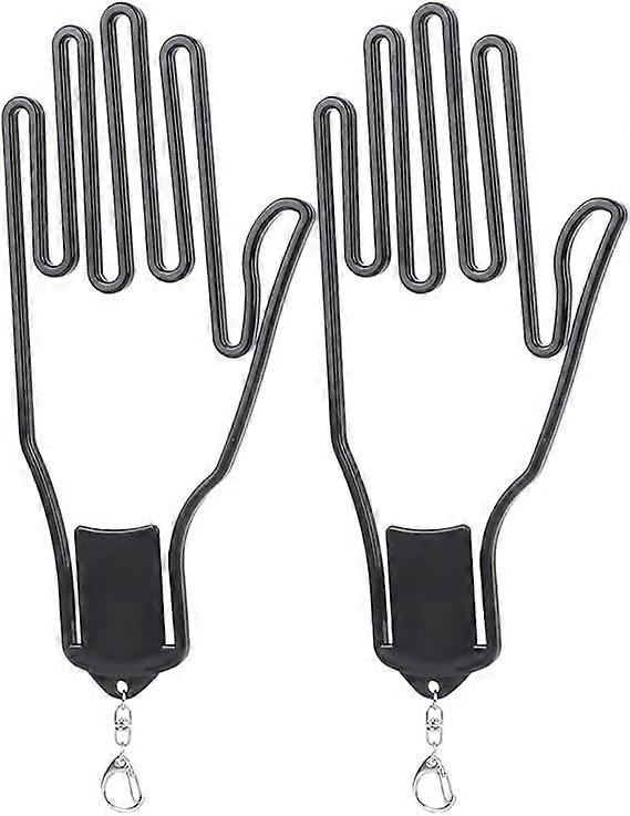 Golf Gloves Stretcher, 2Pcs Black Frame Golf Glove Support, Plastic Glove Bracket Tool Accessory,25*11.5CM