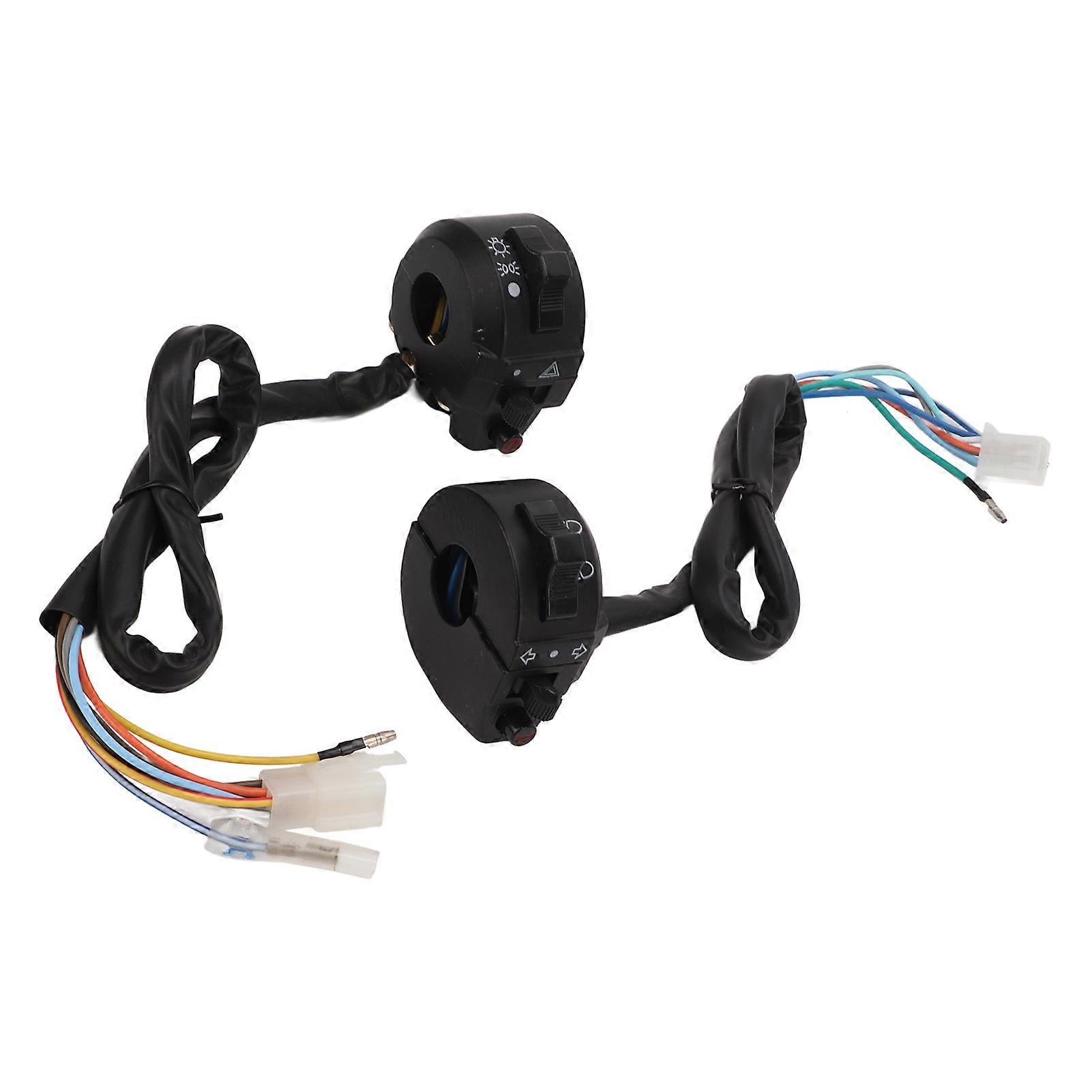 2pcs Handlebar Switch Assembly 22mm Nylon ABS Stop Start Button Replacement for CG125