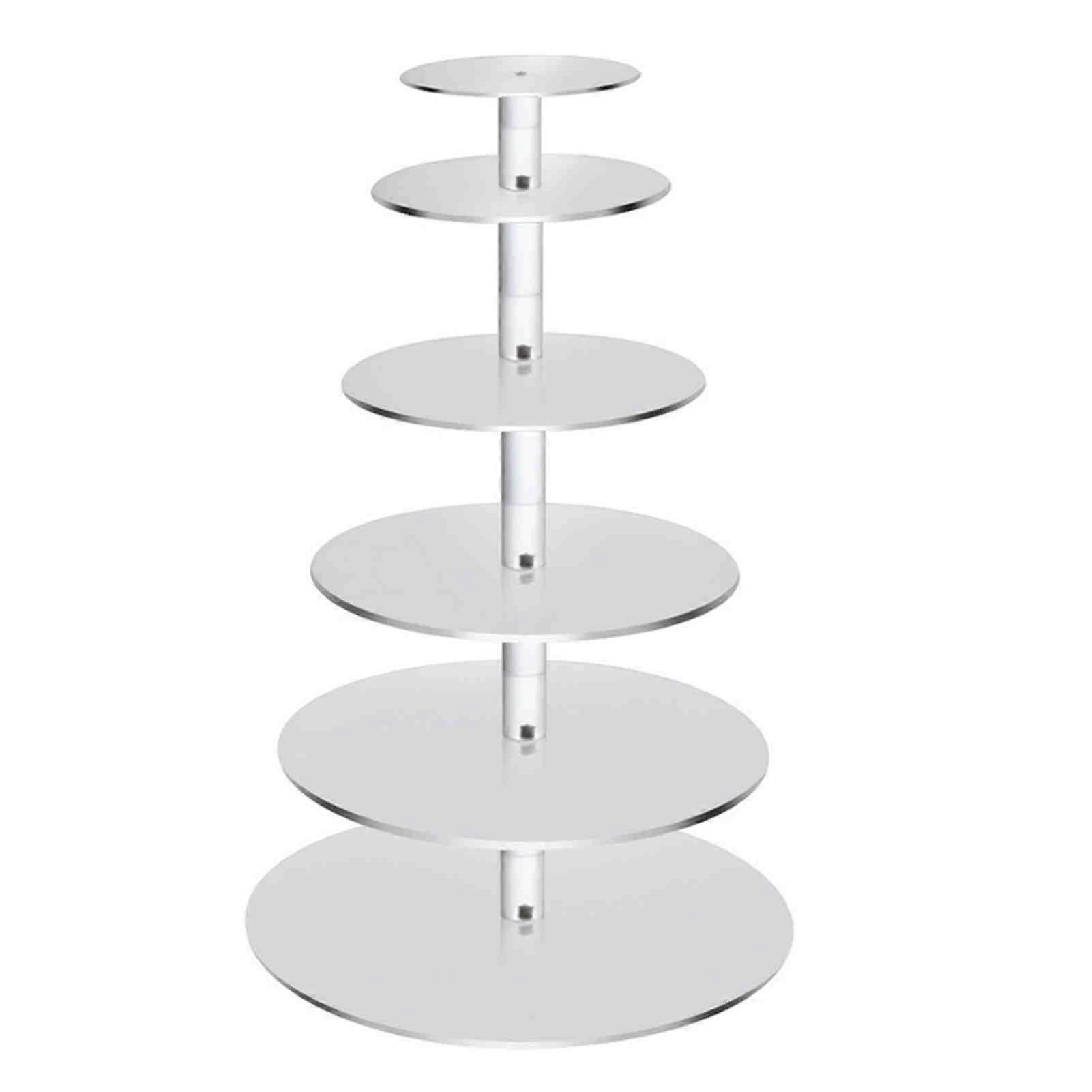 3/4/5/6 Tier Cake Stand Transparent Glass Display Tray Rack Decoration Tool  KAESI
