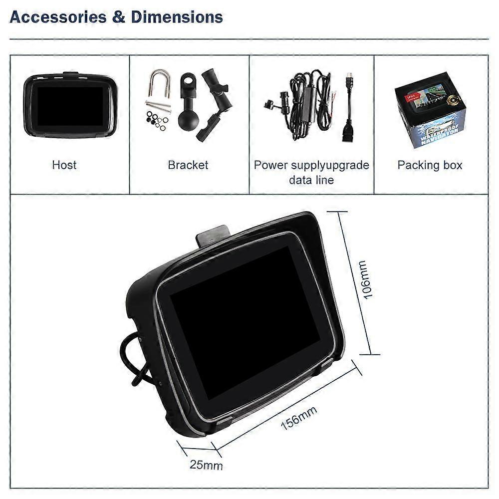 5 inch Motorcycle Carplay GPS for Android Auto Motorcycles Screen Waterproof Wireless Apple Carplay Navigation Display