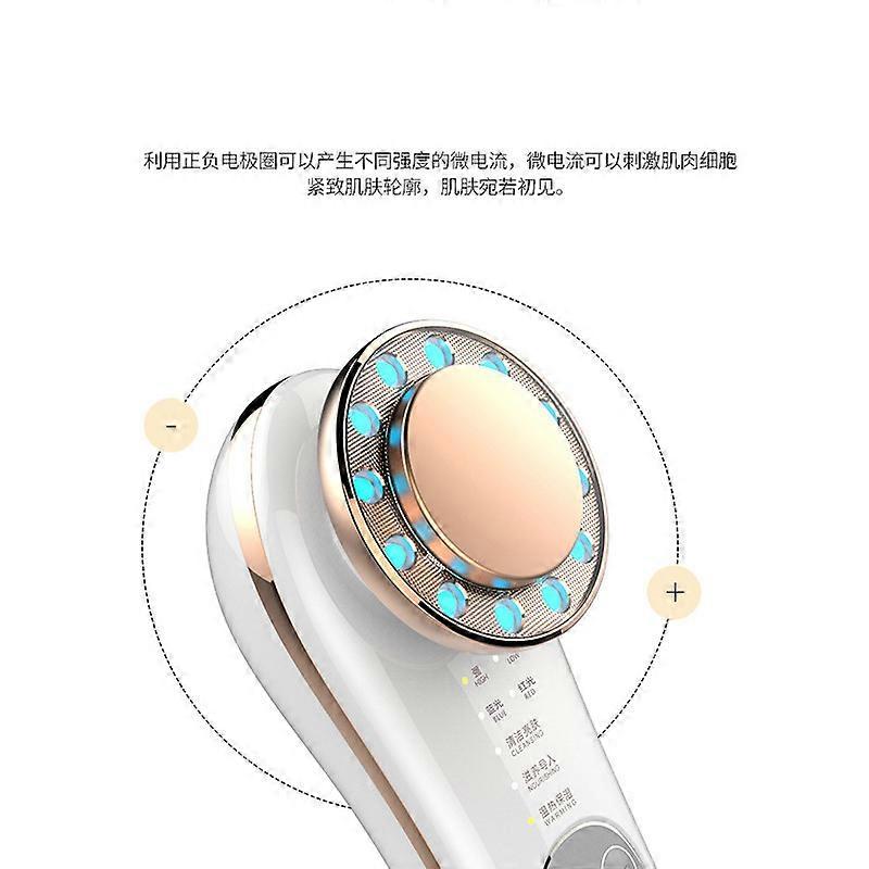 Home facial introduction instrument face lifter color light ion beauty instrument beauty massage instrument photon radio frequency instrument silver E