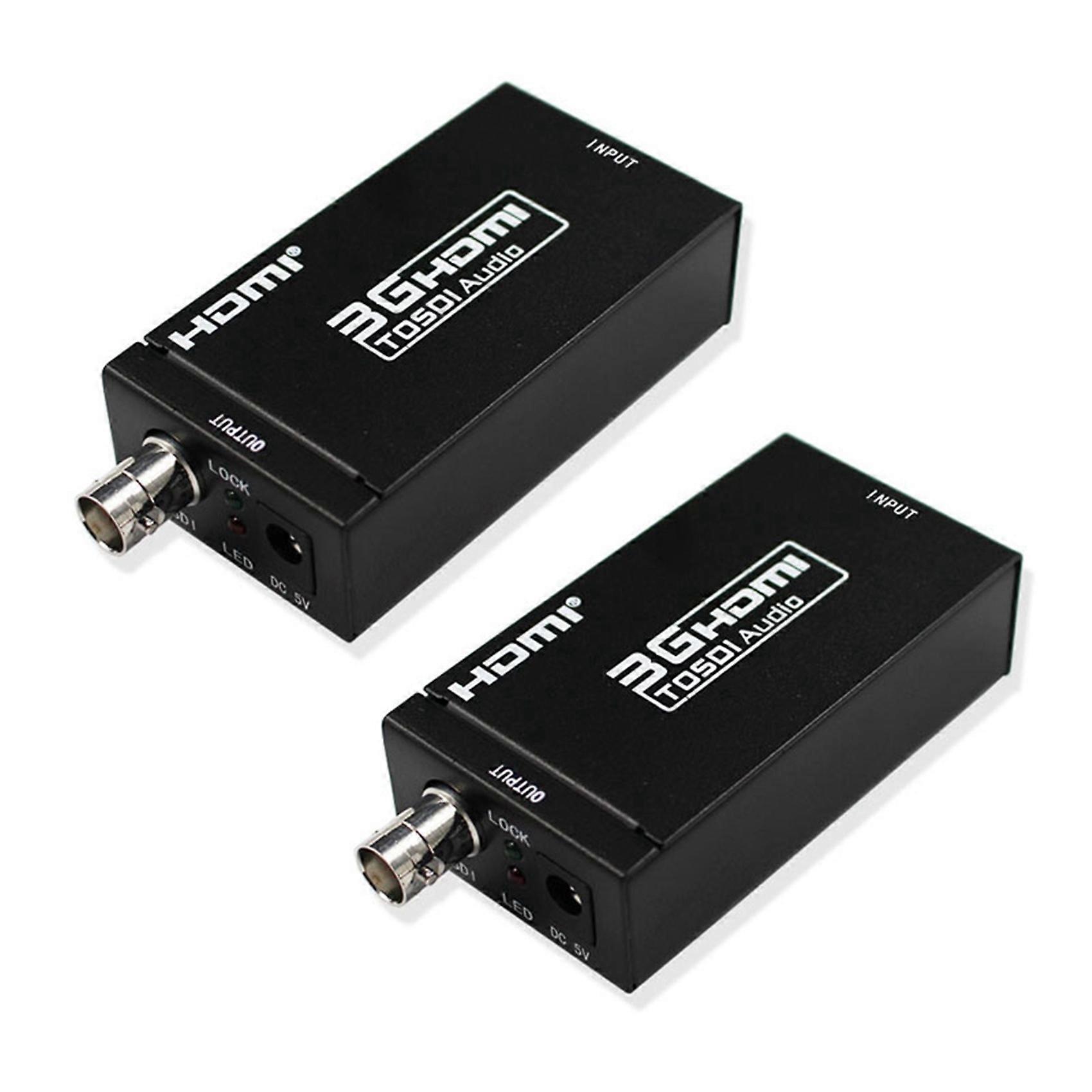 2X 1080P to SDI Converter Adapter Coaxial Cable Video Audio Extender HD to BNC SDI/HD-SDI/3G-SDI