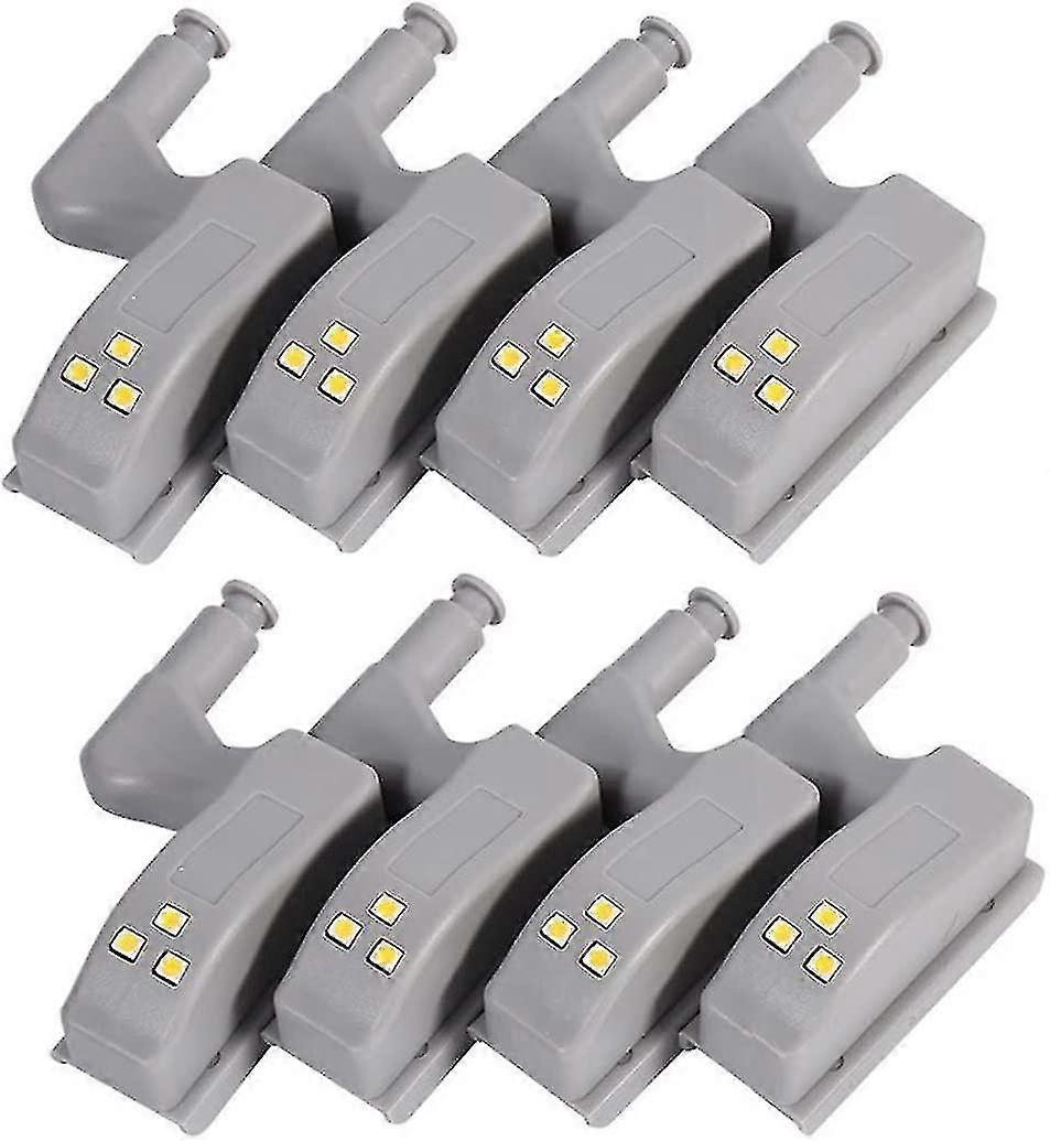 8pcs Cabinet Hinge Led Sensor Light, For Kitchen Cupboard, Wardrobe,sensor Night Lights - Lightingwhite  Hy