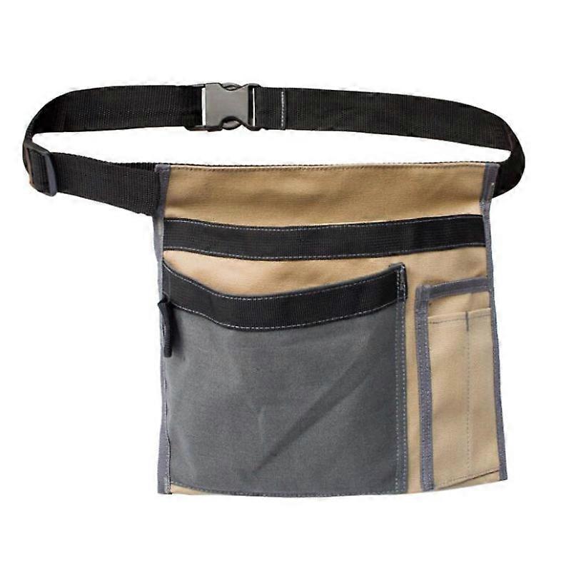 EVAGO Garden Tools 210D Oxford Tool Pouch Single Side Apron with 5 Pockets and 1 Hammer Loop, Fits for Hammer, Pencils, Screwdrivers