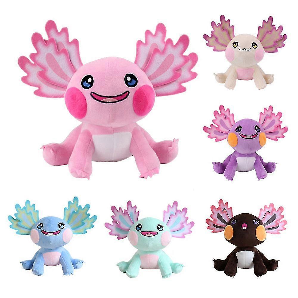 Axolotlplush لطيف الكرتون ستة ألوان السمندر دمية الديكور أفخم عيد الميلاد هالوين هدية