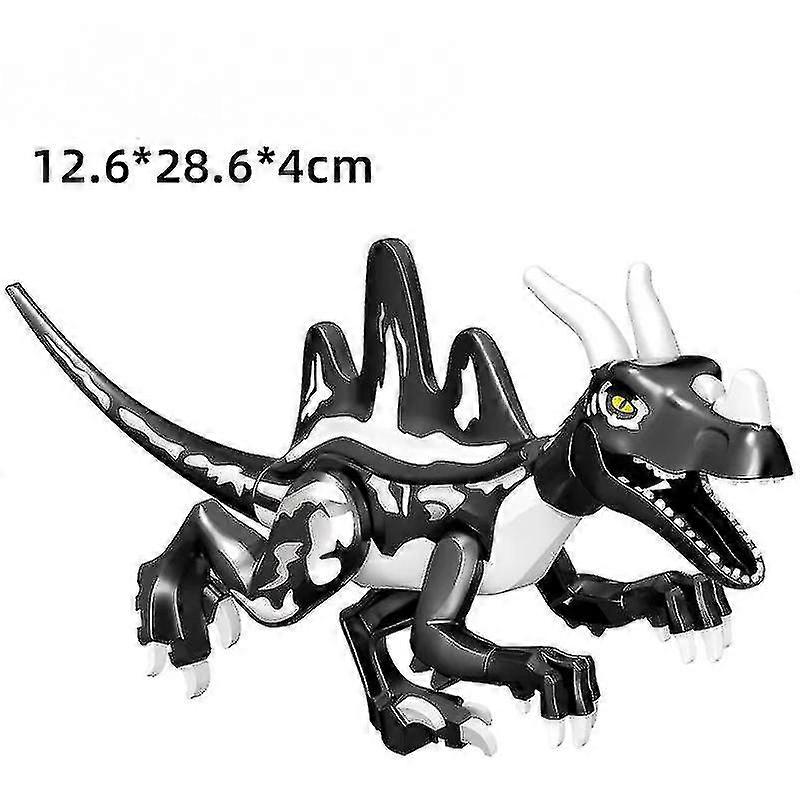 Chalk Paleontology Savage Beast Building Block Dinosaur Children's Assembly Toy-red Tall Horned Taurus