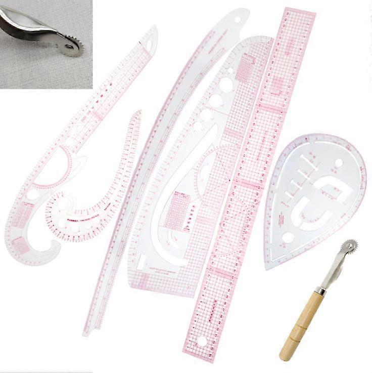 7 Plastic Fashion Metric Ruler Set French Curve Pattern Grading Rulers Styling Design Craft Sewing Tool Set for DIY Clothing