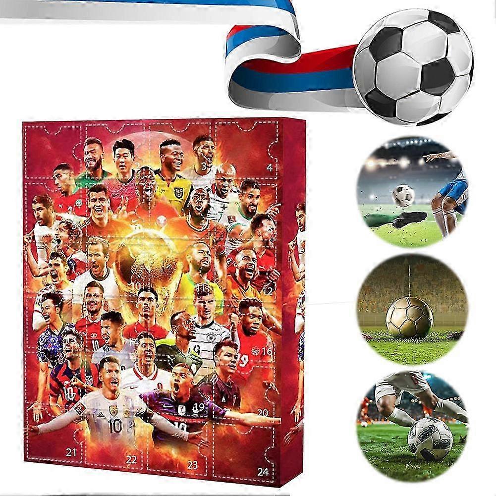 Futbalový 24-dňový vianočný odpočítavací kalendár Vianočný adventný kalendár Vianočný odpočítavací kalendár darček pre deti dospelých