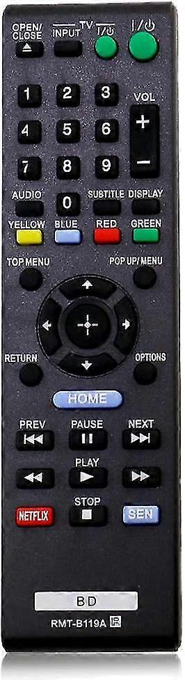Rmt-b119a Replacement Remote Control For Sony Blu-ray Disc Player Bdp-bx59 Bdp-s390