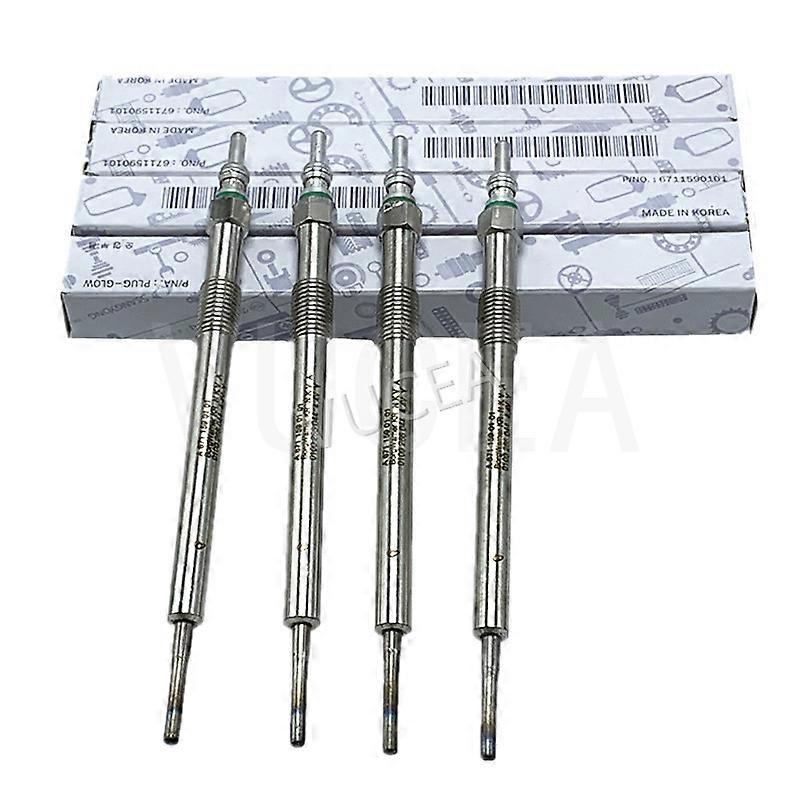 4Pcs Glow Plug For Ssangyong Originale Korando C Rodius Actyon Cod Korando New Actyon 6711590101 Size 2.0