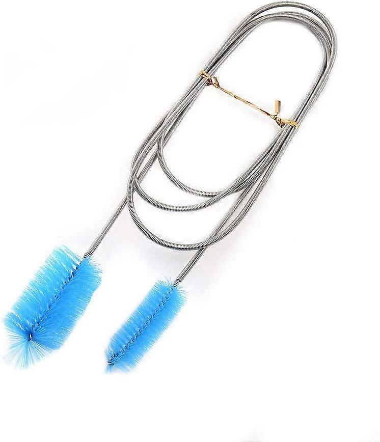 Cleaning Tube Brush for Flexible Water Pipe Double Head Tube Pipe Fish Tank Spring (Blue)