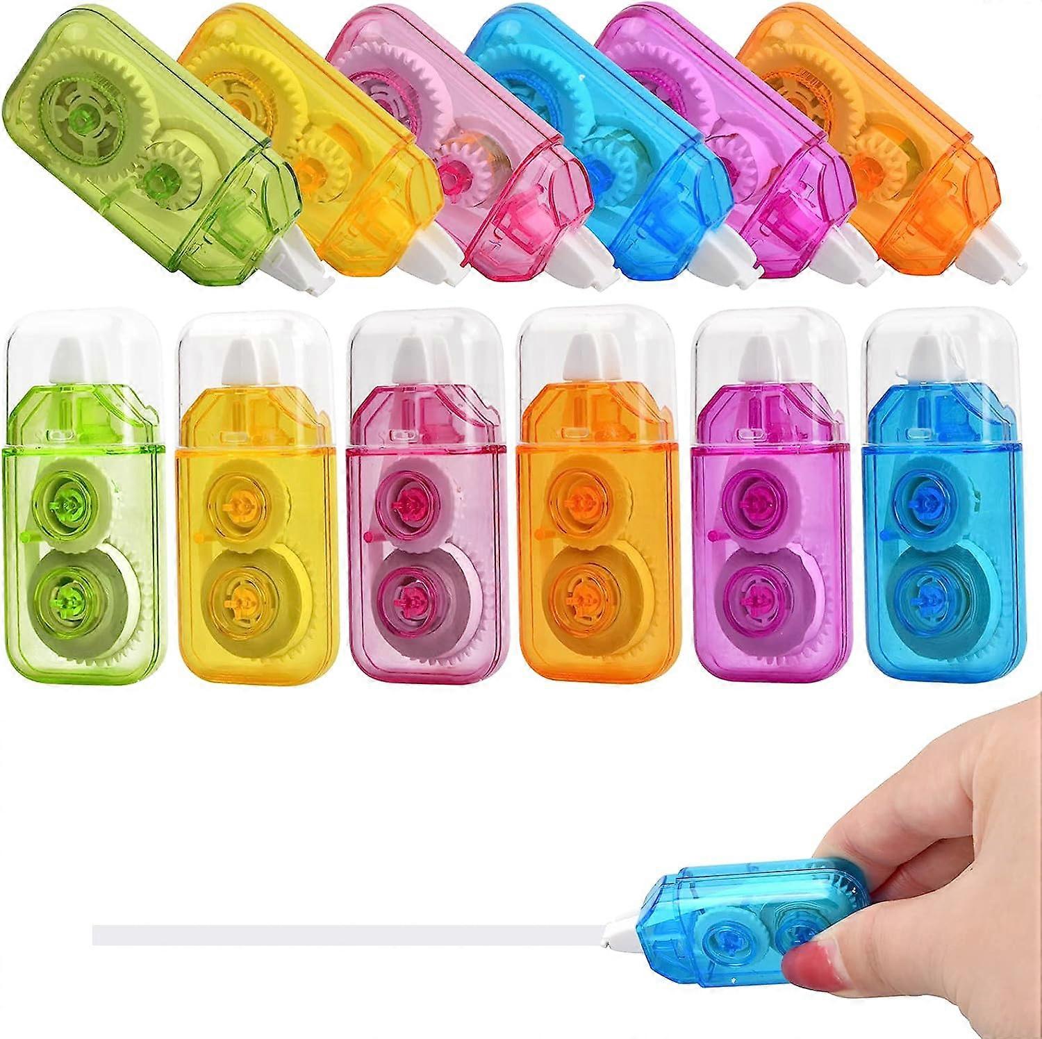 12PCS Correction Tape(B),White Correction Mouse,Correction Tapes,Correction Rollers for Kids Students,Correction Roller for School and Office