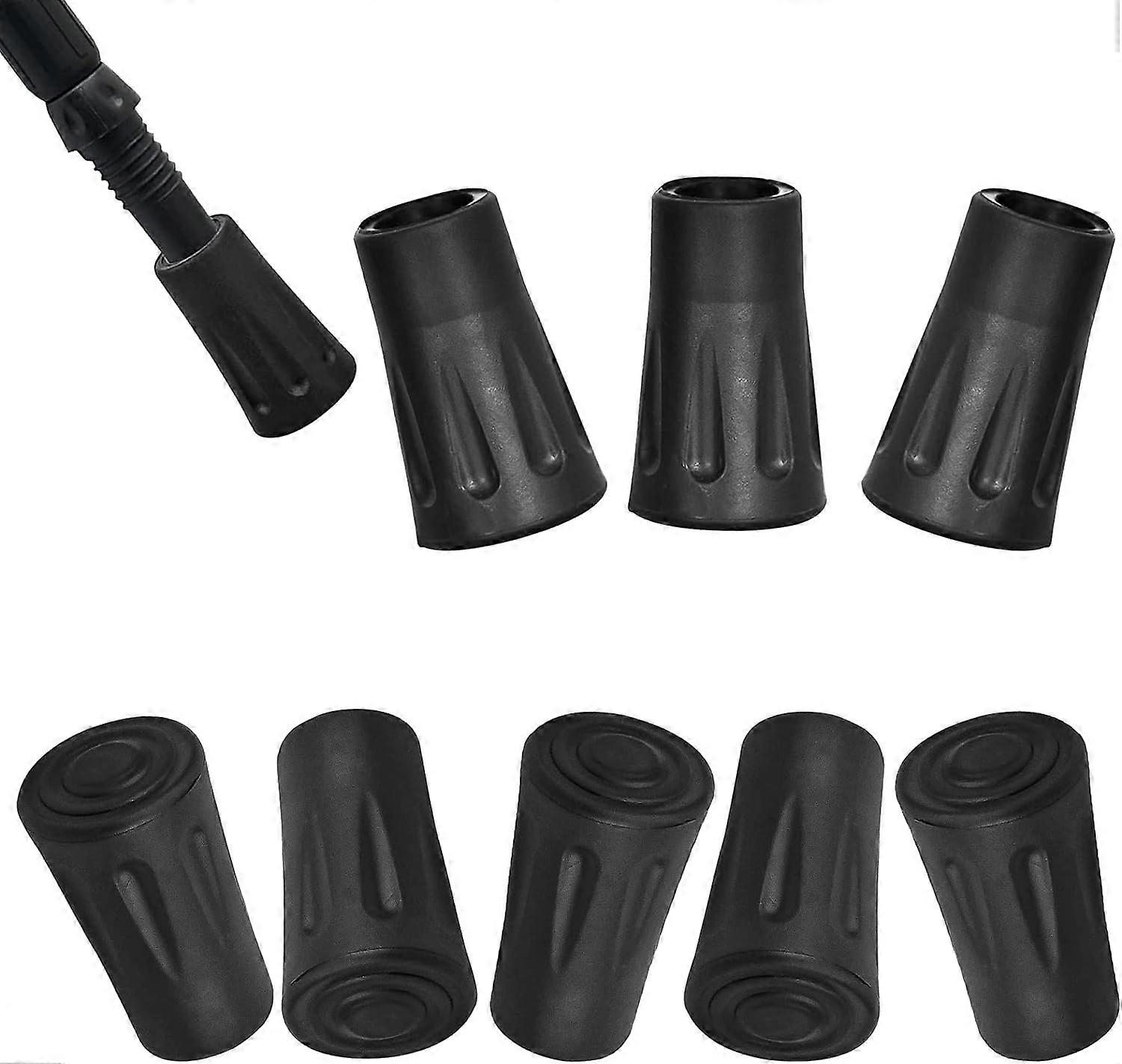 8Pcs Walking Stick Tips, Rubber Tip Protectors, Rubber Tips, Tips for Nordic Walking Poles, Protective Rubber Tip Caps, Replacement Rubber Tips