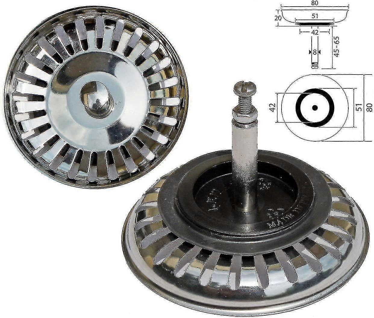 8cm Basket Drain, For Offset Sink Kitchen Sink Drainer Accessories