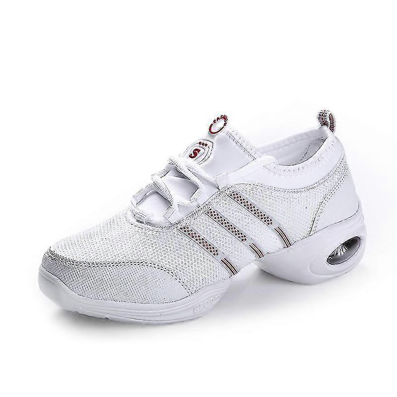 Zapatillas de baile para mujeres con suela dividida zapatos de jazz para niños adultos con cordones de práctica