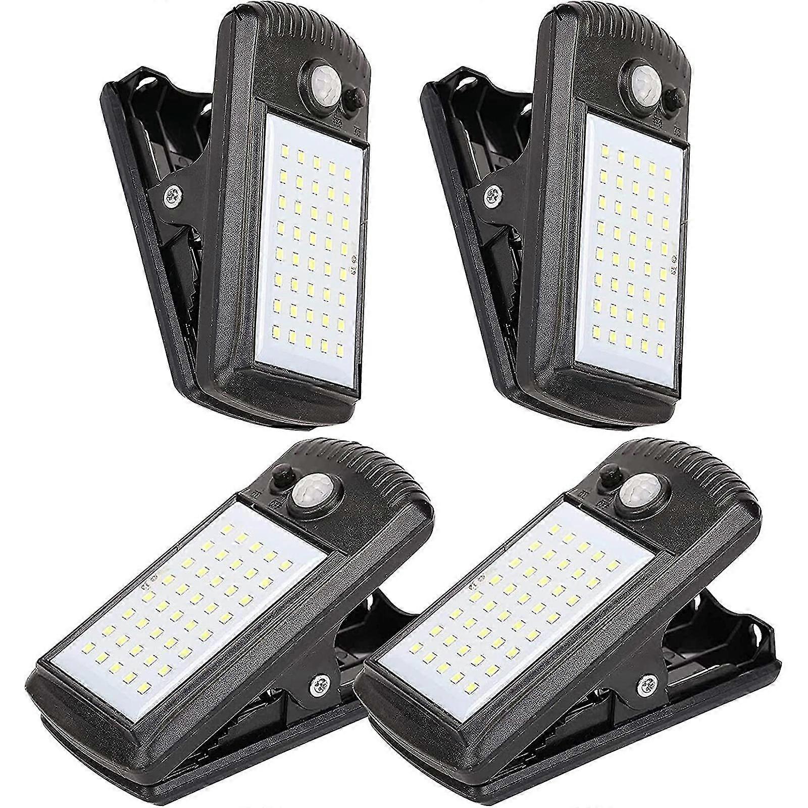 1/2/4 Pack Solar Lights Clip Motion Sensor Lights 2 Modes Waterproof Security Light For Fence, Deck, Wall