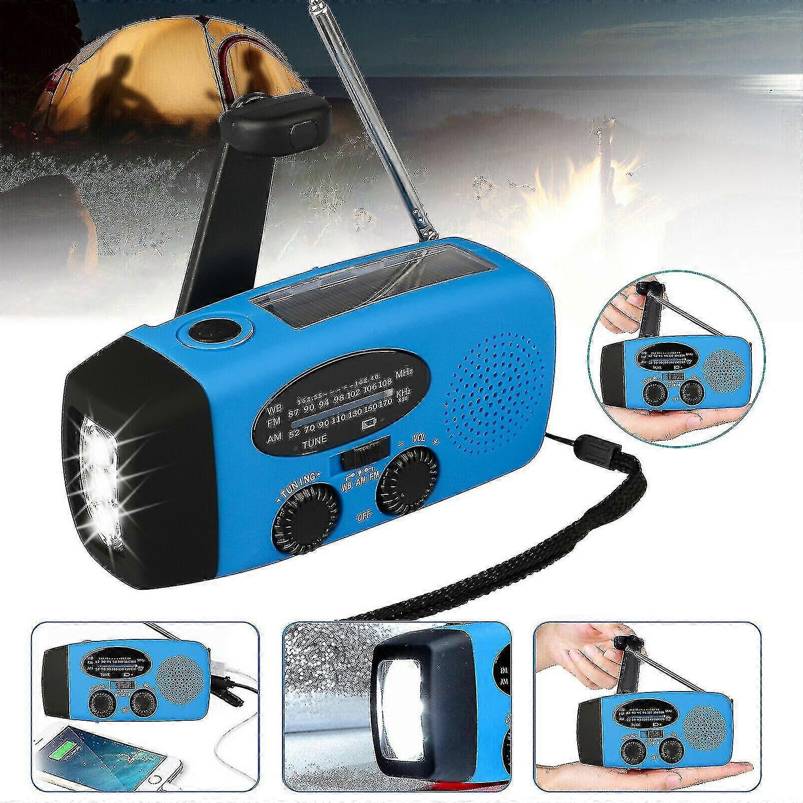 Solcellsdriven nödradio med FM-ljus