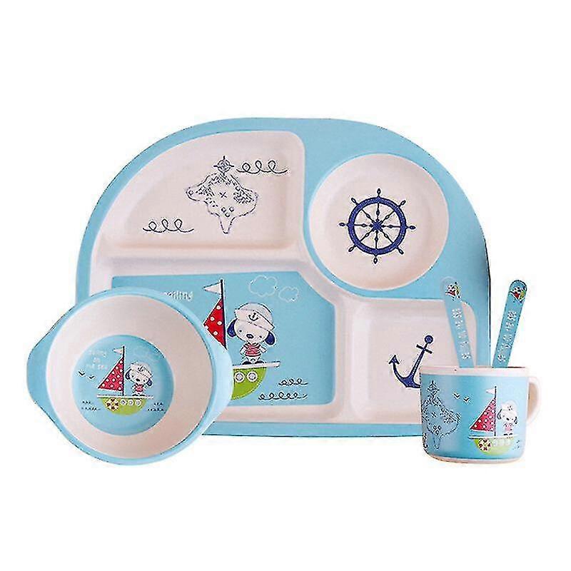5-piece Bamboo Children's Tableware Set, Children's Tableware Set