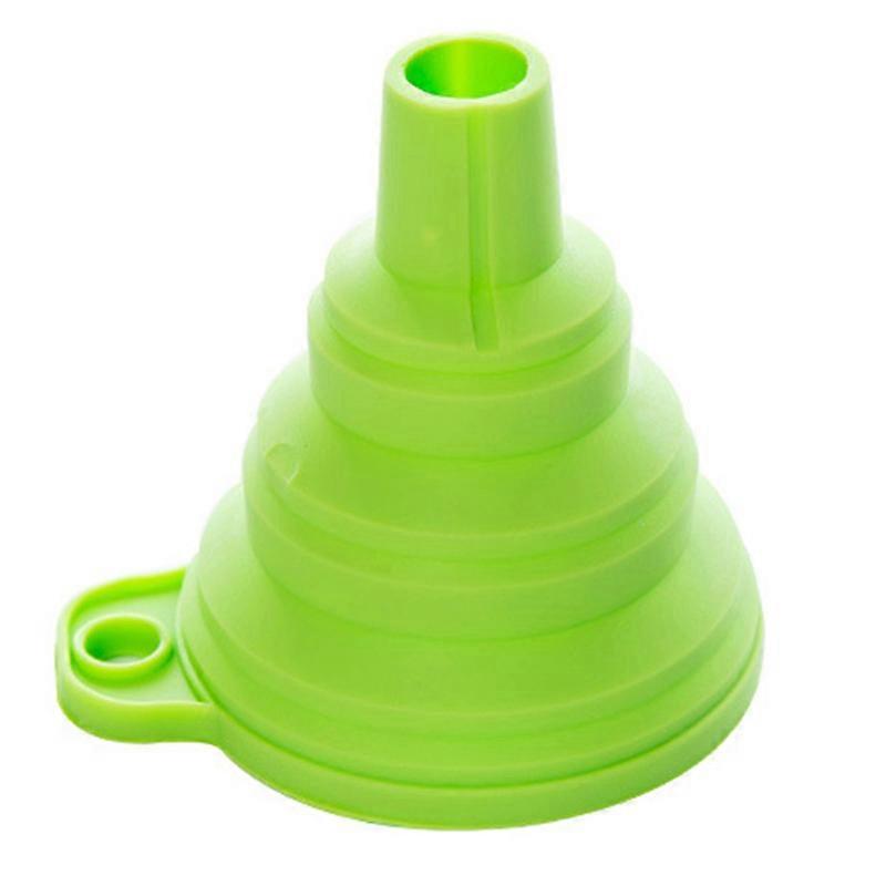 1Pcs Mini Foldable Funnel Silicone Collapsible Funnel Folding Portable Funnels Be Hung Household Liquid Dispensing Kitchen Tools